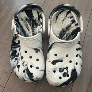 CROCS Black and White Kids Sandals